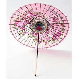 山本竹細工屋 （YAMAMOTOTAKIZAYIKUYA) Japanese Umbrella Silk Umbrella Sakurae Sequel Pattern Dance Umbrella… (Pink)
