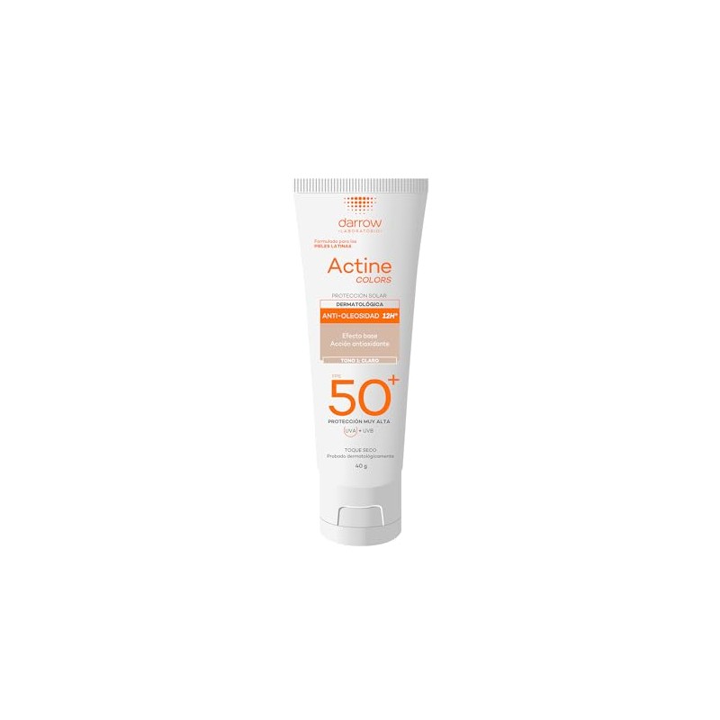 DARROW Protector Solar Dermatológico Facial, Actine Colors Tono Claro FPS50+,