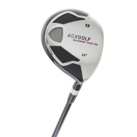 AGXGOLF 24 Degree Right Hand Magnum #9 Fairway Utility Wood wSenior Flex Regular Length Graphite Shaft: Free Head Cover; Crafted in The USA