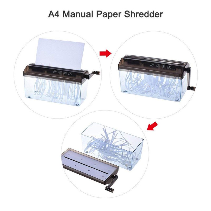 Malayas A4 9 Inch Shredder Shredded Paper Manual Hand Paper