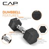 CAP Barbell 150 lb Coated Chrome Handle Hex Dumbbell Weight