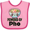 inktastic Powered By Pho Baby Bib Pink and Fuchsia 45154
