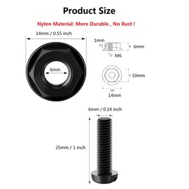 TuoYi 24 Packs Plastic License Plate Screws with Nuts,Car License Plate Fixing Fitting Kits Number Plate Screws Nuts Bolts Fixings for Car Auto Motorcycle,White Black Orange