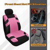 Hbxdeco 2PCS Car Front Seat Cover with 2 Headrest Covers,