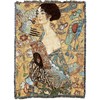 Lady with Fan - Gustav Klimt - Blanket Throw Woven