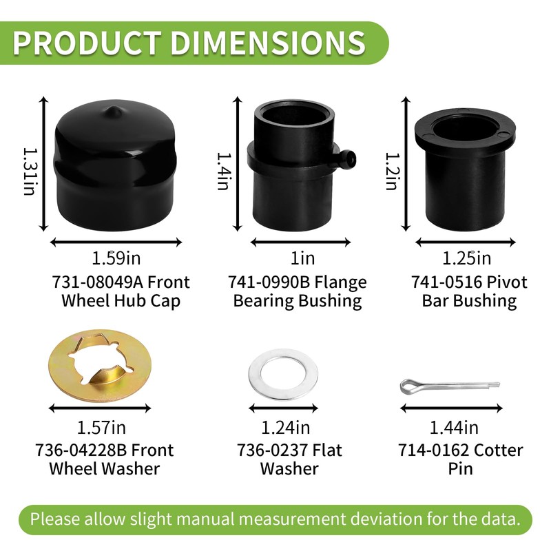 941-0990B Front Wheel Bearing Rebuild Kit Compatible with Cub Cad