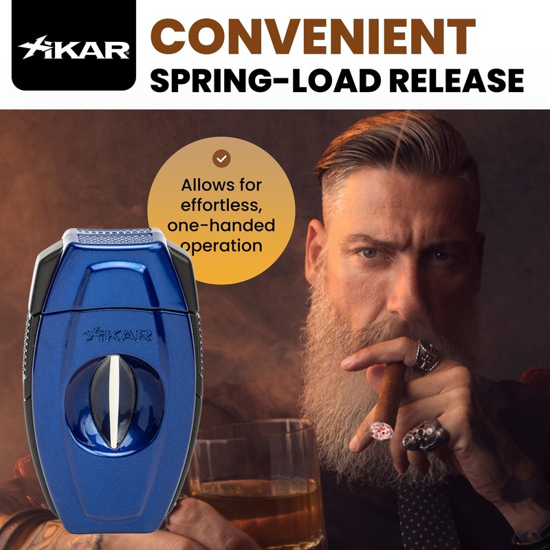 XIKAR Flip Dual Cigar Cutter - Versatile 64-Ring Gauge V-Cut