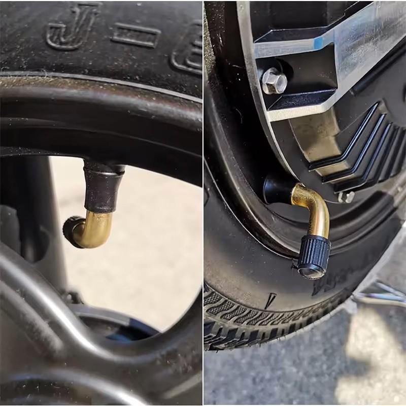 Audiofan Motorcycle Air Valve, L-Shaped, Rubber Tubeless Valve, Snap-in Valve,