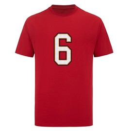 Baker Mayfield RED 6# for Mens/Womens/Youth Football T-Shirt No Brand/Logos 100% Cotton