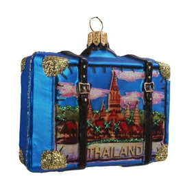 440s Christmas Tree Hanger Thailand Suitcase - Bangkok's Landmarks and Temples for the Christmas Tree