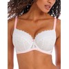 Freya Women's Offbeat Underwire Padded Half Cup, White, 30E