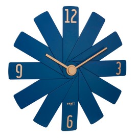 TFA Dostmann 60.3020.06 Analogue Wall Clock in The Box Silent Movement Exclusive for Design Snap Together Home Accessory Designer Clock with Video Instructions Gift Idea Blue