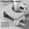 Waterproof Toilet Foot Stool, Compact Bathroom Squatting Stool with Non-Slip