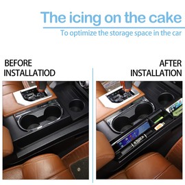 CHEAYAR for Toyota Tundra 2014-2021, Gear Shift Console Side Tray Organizer Gear Shift Console Side Storage Box,Shifter Storage Box Interior Accessories 2pcs