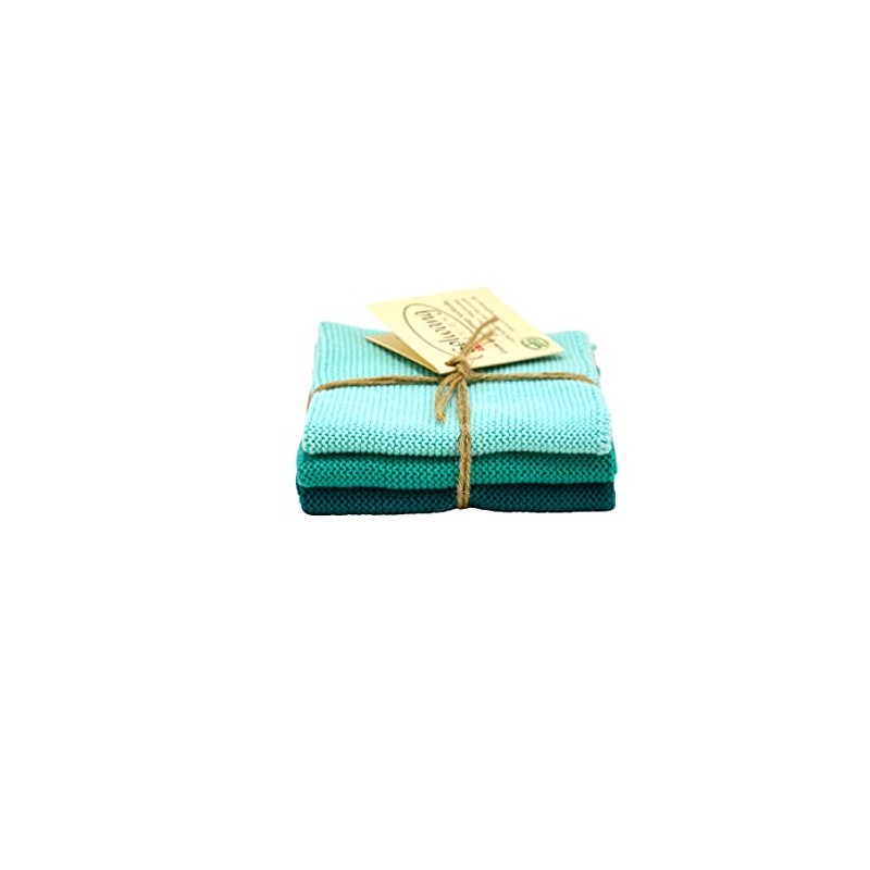 Solwang 303637 Mop Cloths Set of 3 Light Turquoise Green
