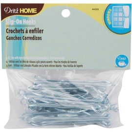 Dritz 44325 Slip On Drapery Hooks, 3-Inch, 14-Pack