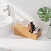 Bamboo Tissue Box Holder, Tissue Box Cover Rectangular, Nightstand Organizer