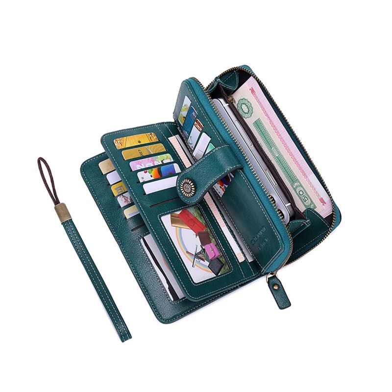 Earnda Wallet for Women RFID Credit Card Holder Leather Large