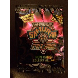 Pogs Superhuman Samurai Syber Squad factory sealed pack