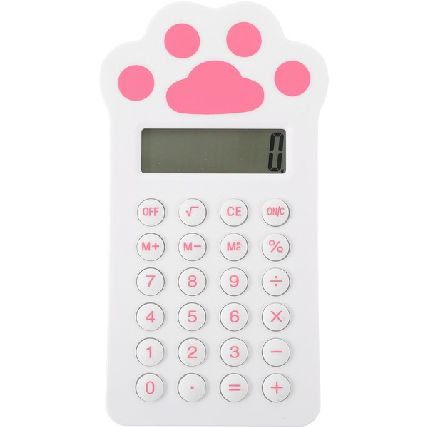 EXCEART Cartoon Calculator Cartoon Cat Paw Print Digital Calculator with