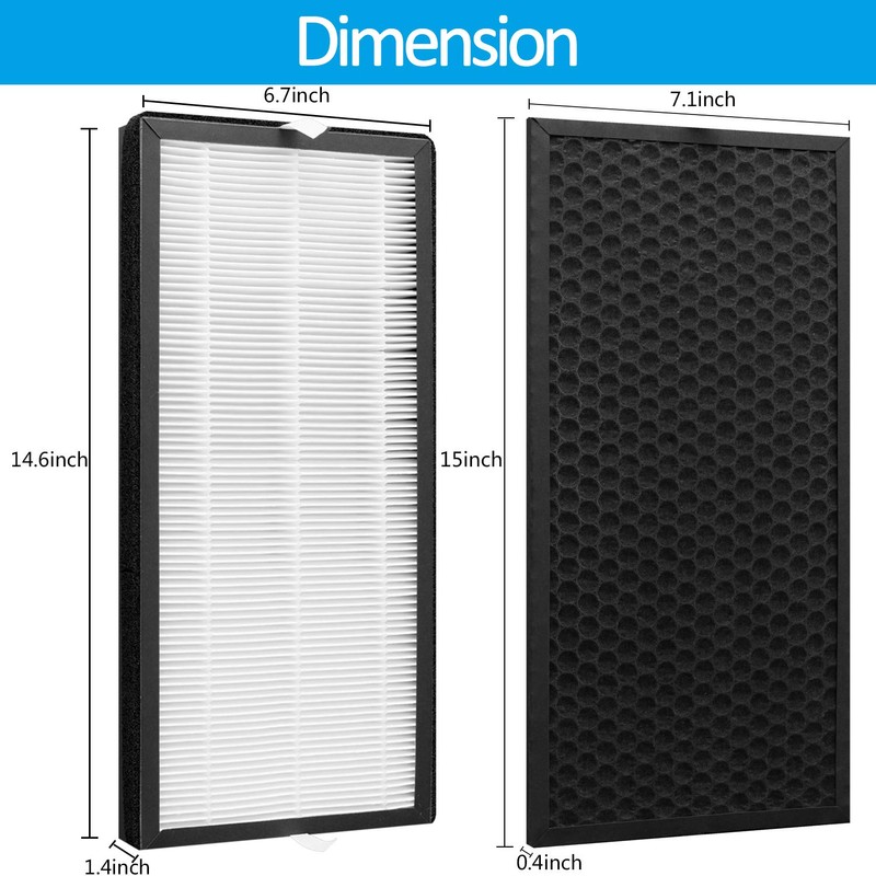 XD6065 Activated Carbon & XD6075 True HEPA Replacement Filter, Compatible