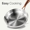 CAROTE 10" Tri-Ply Stainless Steel Frying Pan, Non-Toxic Fry Pan