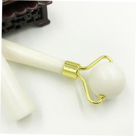 minkissy 3pcs Facial Massage Tool Guasha Tool Muscle Scraper Jade Face Roller Jade Facial Roller Ice Roller for Face Skin Roller for Face Back Scraper Beauty Device White The Face