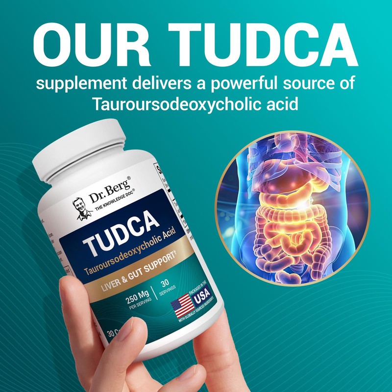Dr. Berg TUDCA Supplement (Tauroursodeoxycholic Acid) - Powerful Formula for