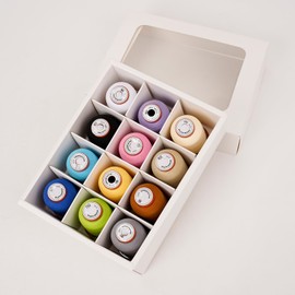 Windman Sewing Thread #60, 500 Yard Spool, Sewing Thread Set, 12 Colors, King Spun, 60 Thread Spun Yarn, For Normal Land, Household, Polyester Sewing Thread, 60 Thread For Sewing Thread, Hand Sewing