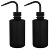 stonylab LDPE Chemical Wash Bottle, 2-Pack Watering Tool Safety Black