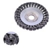 6-Inch Rotary Steel Wire Weed Brush Blade with Universal Adapter