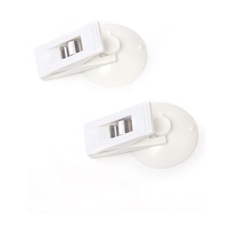6 Packs Shower Curtain Clips White Suction Cup Clips Shower
