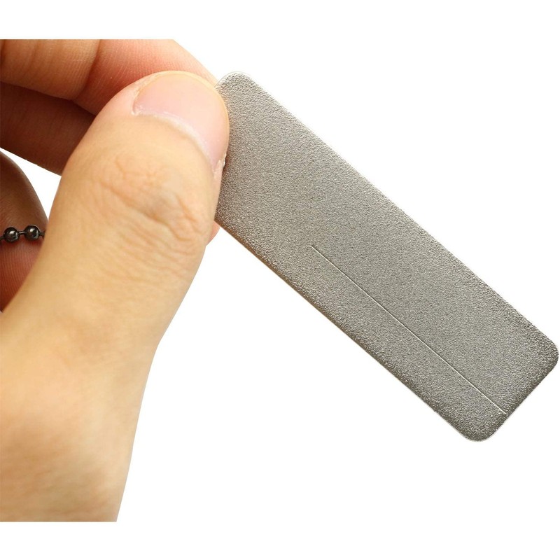 TAODAN Mini Portable Diamond Stone Sharpener with Keychain, EDC Mini