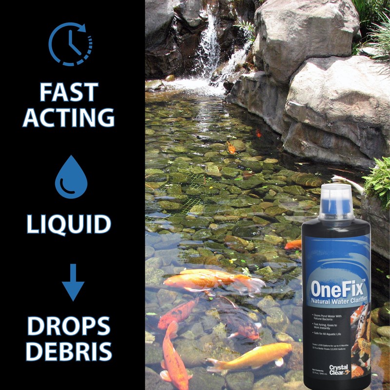CrystalClear OneFix Beneficial Bio Clarifier Treatment for Clear Water Gardens,