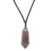 2 Inches Large Healing Crystal Necklace Smoky Quartz Pendant with