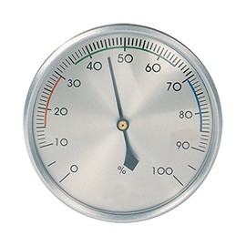 Hokco Analog Hygrometer Humidity Gauge 3.25 inch Diameter with Brushed Aluminum Dial and Bezel