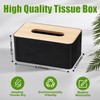 Bamboo Tissue Box Cover - Versatile Tissue Box Holder for