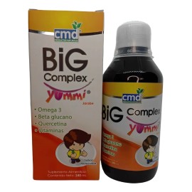 Big Complex Yummi / Omega 3, Beta-glucano Jarabe C/240ml Cmd Sabor Melocotón