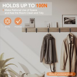 20 ganchos de pared para colgar, ganchos de pared de metal para abrigos, ganchos de chamarra para pared, ganchos de pared de una sola punta resistentes con 40 tornillos para colgar abrigos, toallas, mochilas, sombreros, correas de perro, taza de café