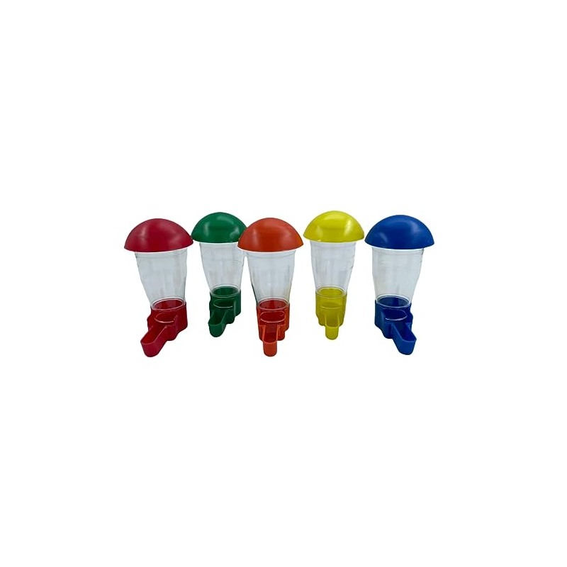GRIPER. Paquete de 5 Bebederos/comederos externos para Aves, Canarios Modelo