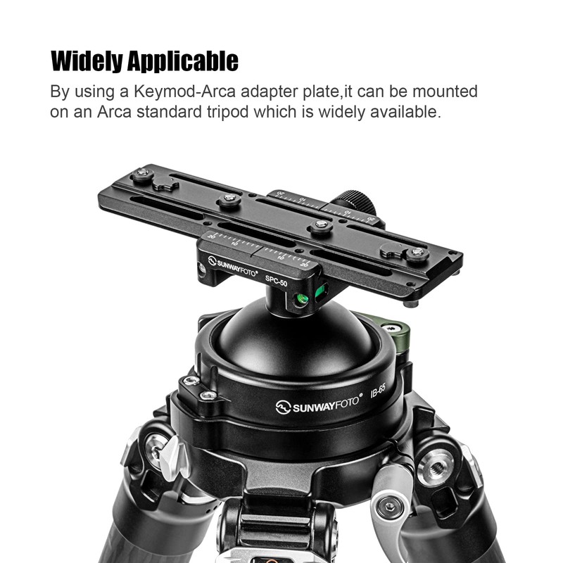 3.1 inch Keymod to Arca Swiss Rail Mount Plate Adapter