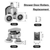 4Pcs 23mm Shower Door Rollers Replacement, Sliding Glass Door Wheels