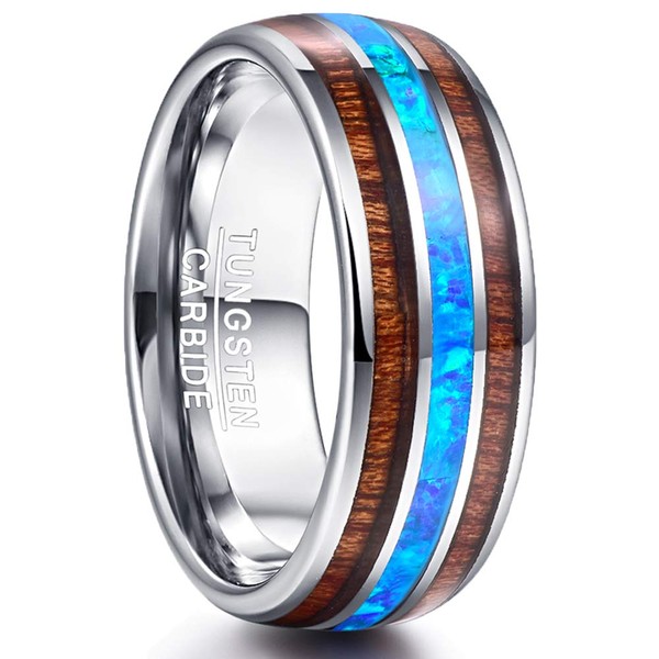 NUNCAD Men's Women's Partner Ring Made of Tungsten 8 mm