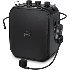 TONOR Voice Amplifier 50W, 6000mAh Rechargeable Bluetooth Personal PA System with Wireless Headset Mic & Waistband, Portable Megaphone Speaker for Classroom, Training, Teaching, Speech, Tour Guide K13