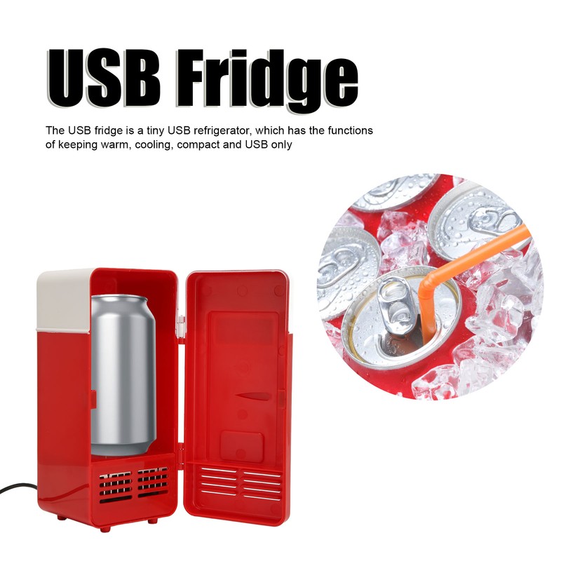 USB Fridge Insulated Cooling Small Portable Low Decibel Energy Saving
