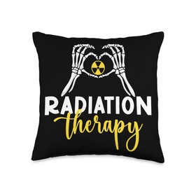 Radiation Therapy For Best Radiation Therapist Therapy Radiation Therapist Appreciation Throw Pillow, 16x16, Multicolor