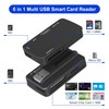 6-in-1 USB Smart Card Reader SIM Card Reader ISO7816 Contact