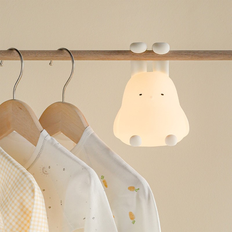 Bunny Night Light Warm Light Timed Dimmable Folding Hanging Ear