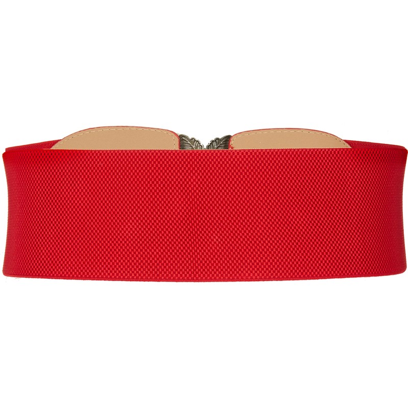 BlackButterfly 3 Inch Wide Waspie Elastic Vintage Buckle Waist Belt