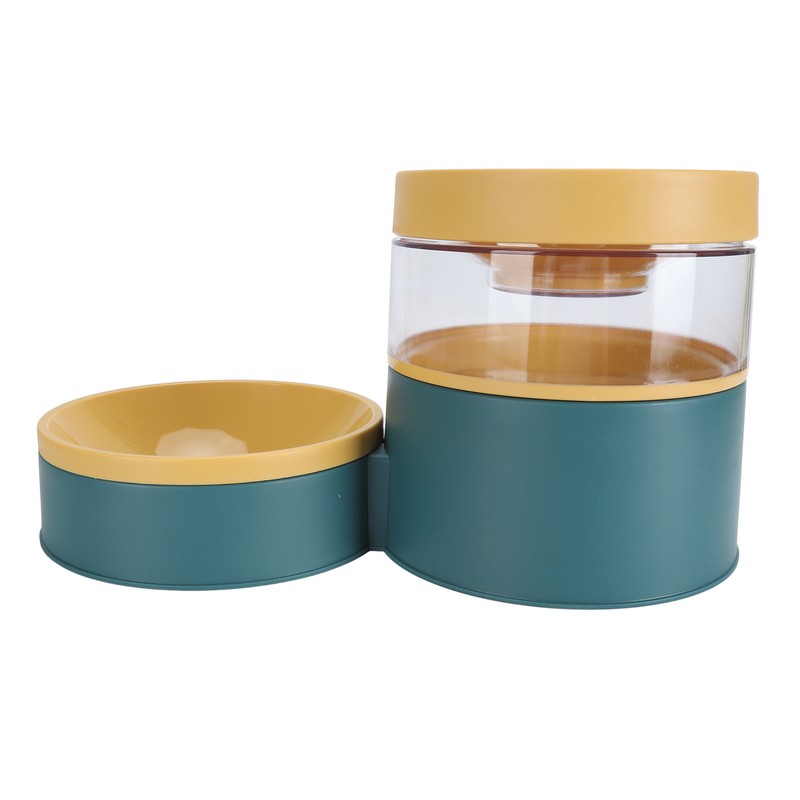 Pet Double Bowl Water Dispenser 1L Neck Protection Anti Tip